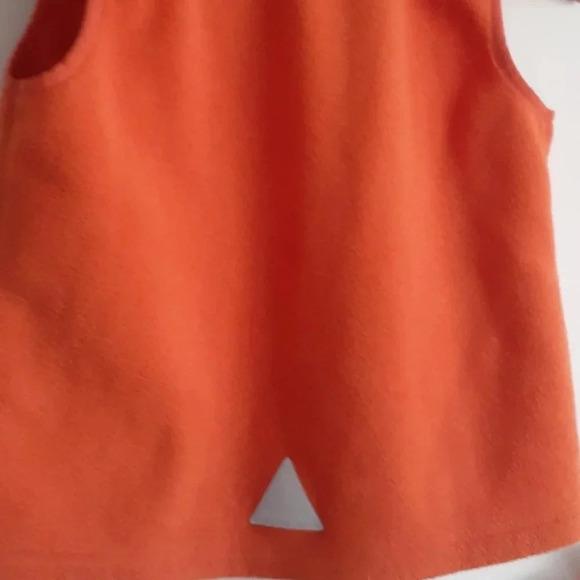 LL Bean orange  Kids Fleece Vest Jacket - Picture 7 of 7